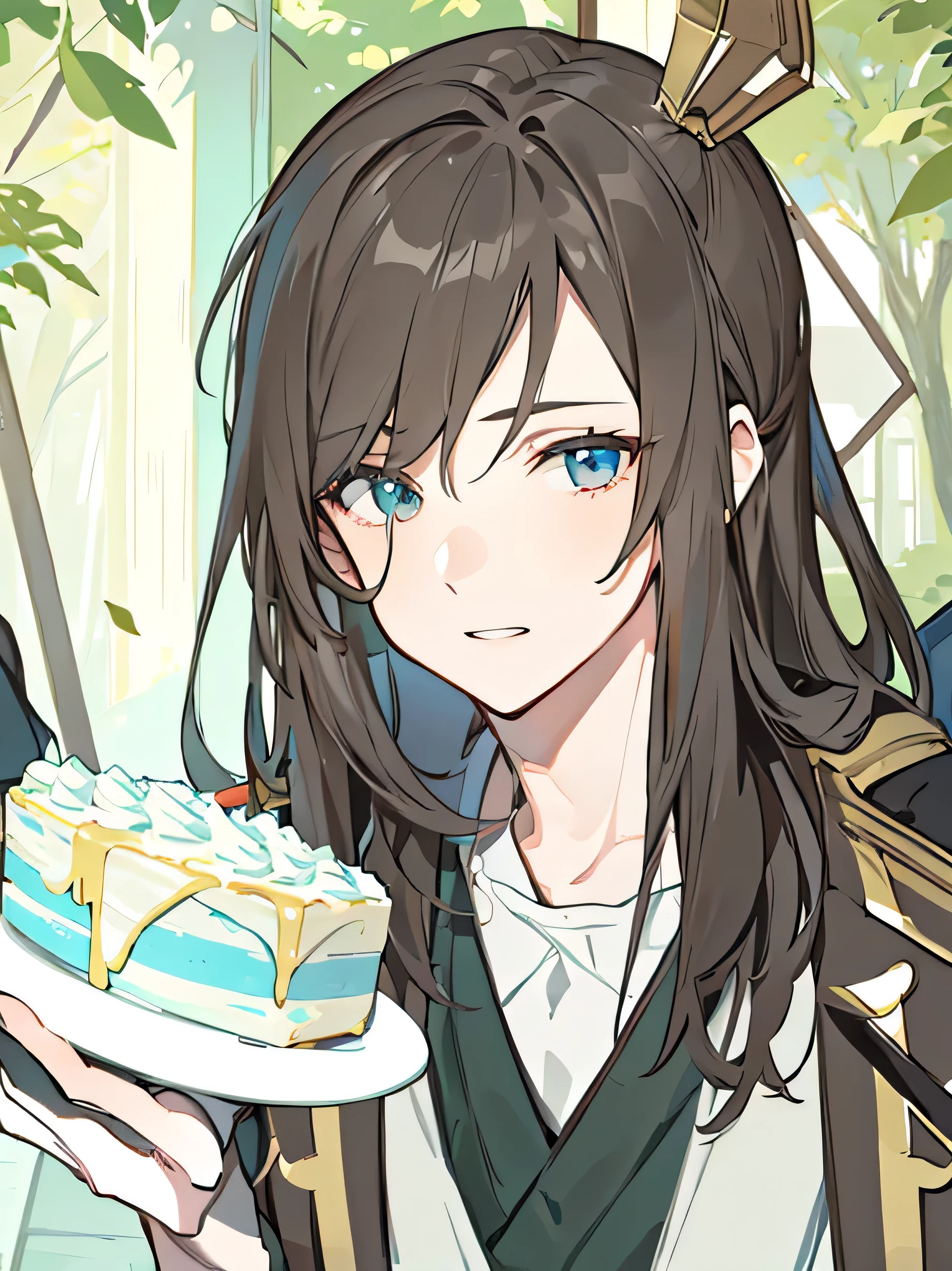 Second Dimension，antiquity，best quality，male，Holding birthday cake