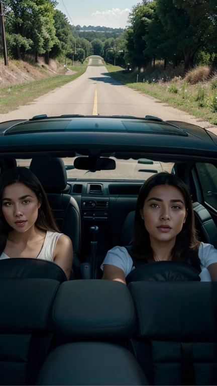 A group of friends going on a field trip in a car 8k hyper realistic