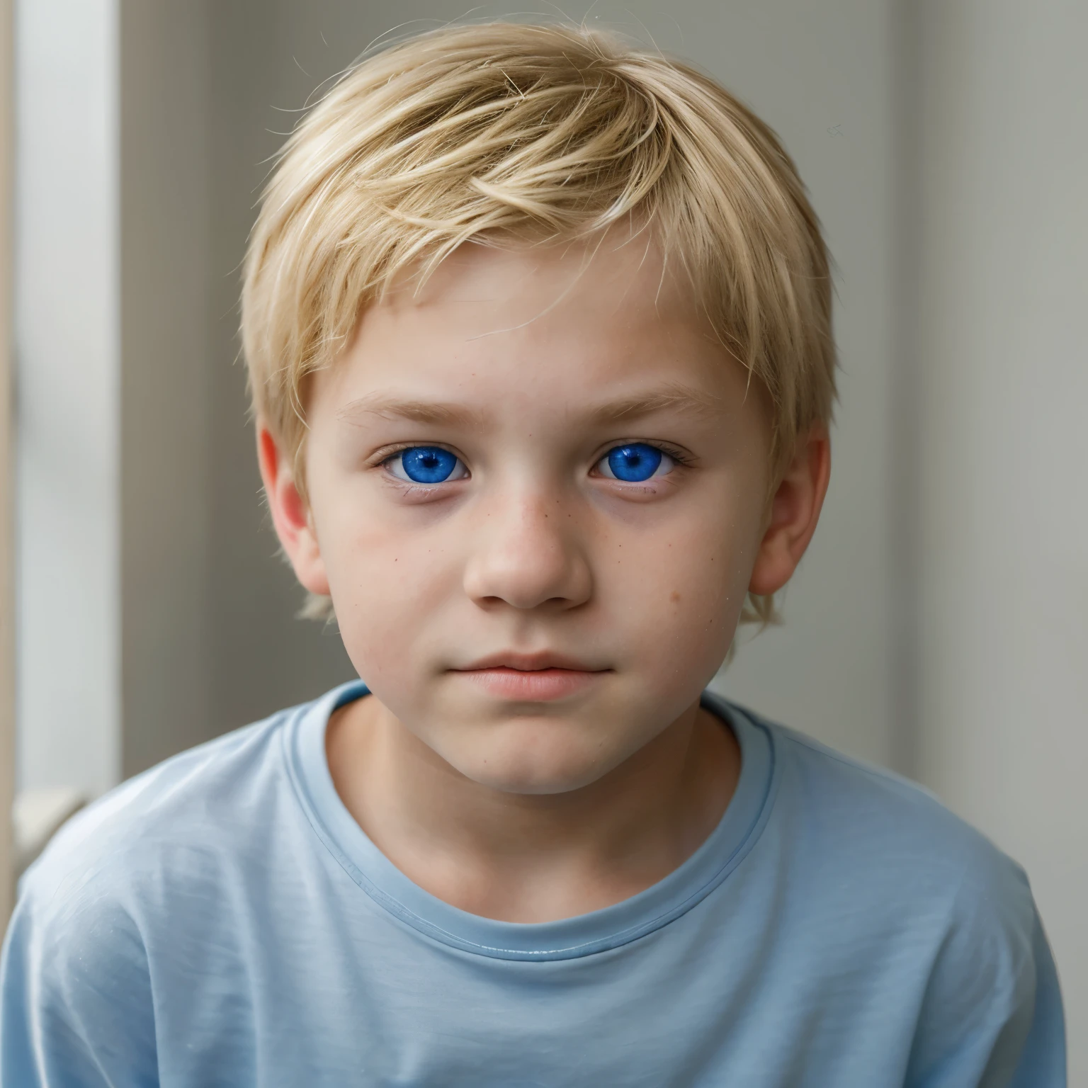 An -yeld ble boy with blue eyes 