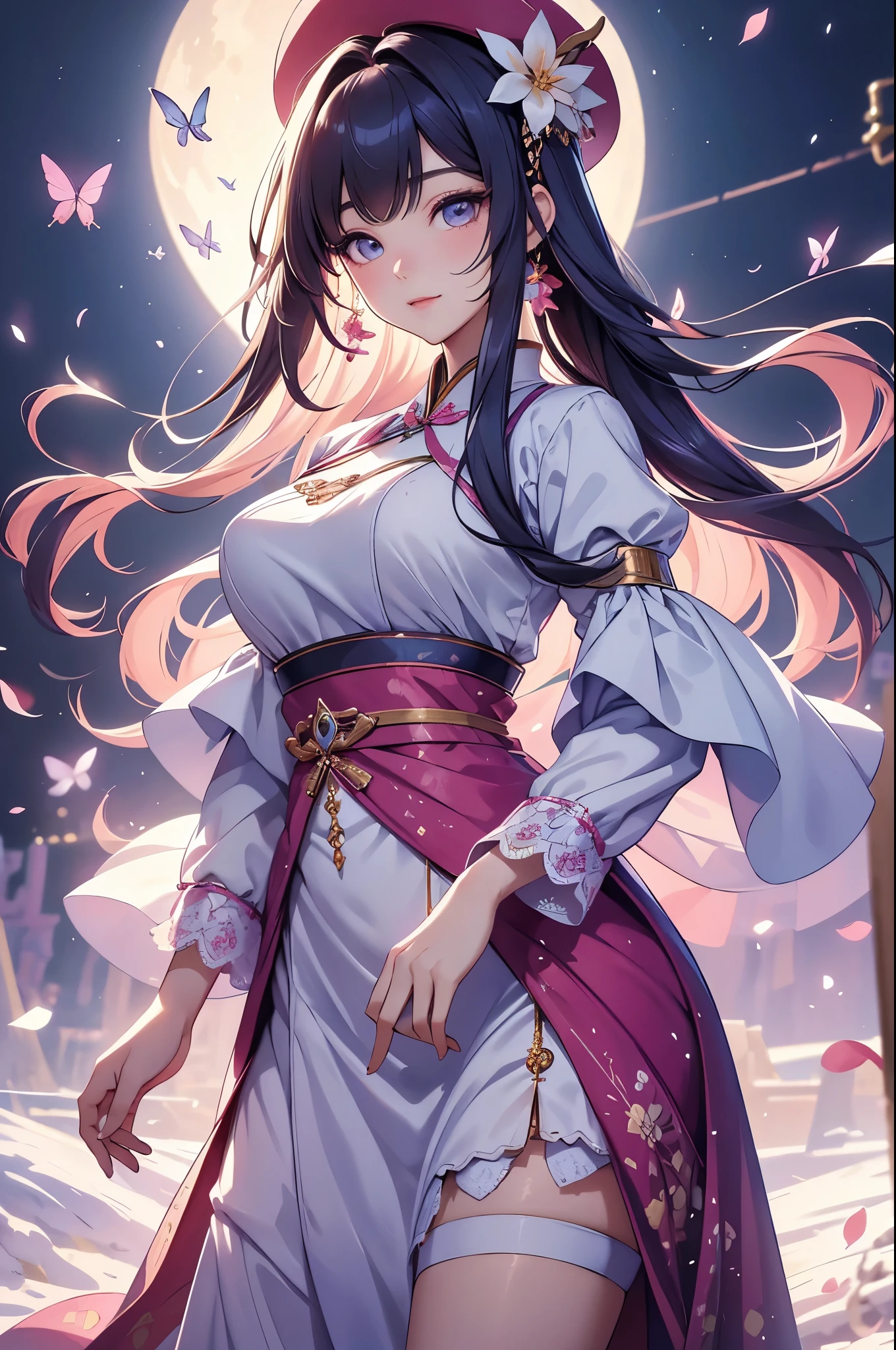 (best quality,4k,8k,highres,masterpiece:1.2),ultra-detailed,(realistic,photorealistic,photo-realistic:1.37),acrylic painting,beautiful Korean model in a Lolita dress with downy hair,beautiful Korean model with extremely colorful hair and detailed facial features,beautiful Korean model standing in a beautiful garden surrounded by a starry sky,beautiful Korean model wearing a vibrant Lolita dress,beautiful Korean model with intricate accessories and a matching hat,beautiful Korean model posing gracefully with her hands on her hips,beautiful Korean model with long flowing twintails,beautiful Korean model with bright blue eyes and rosy lips,beautiful Korean model with a joyful expression,beautiful Korean model in a dynamic pose with cherry blossoms falling around her,beautiful Korean model surrounded by colorful flowers and butterflies,beautiful Korean model's dress adorned with cute bows and lace details,beautiful Korean model with an enchanting smile,beautiful Korean model with soft, pastel-colored shading,beautiful Korean model with a magical glow illuminating her,beautiful Korean model in a picturesque setting with a winding path leading to a magnificent castle,beautiful Korean model holding a microphone and singing passionately,beautiful Korean model with a fairytale-like background,beautiful Korean model with a soft, dreamy atmosphere,beautiful Korean model with a subtle bokeh effect,beautiful Korean model standing under a moonlit sky,beautiful Korean model with a warm, golden sunset in the background,beautiful Korean model surrounded by twinkling stars and colorful nebulae,creating an ethereal and captivating artistic masterpiece.