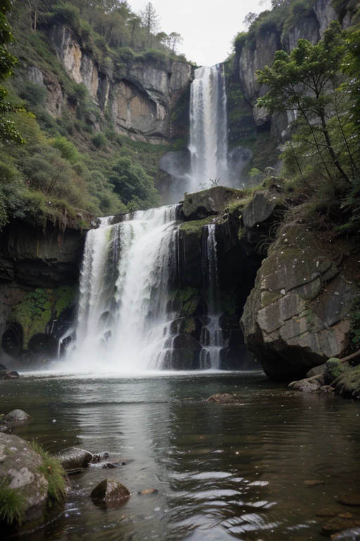 Waterfall in the nature