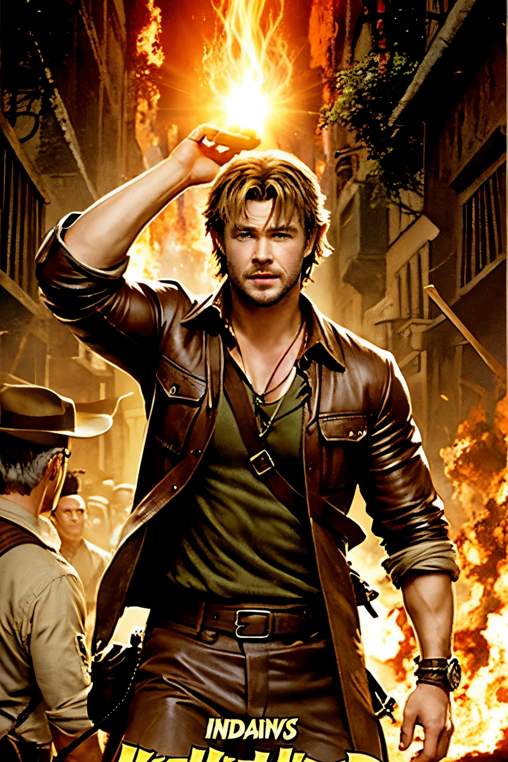 Chris Hemsworth in the Indiana Jones movie poster