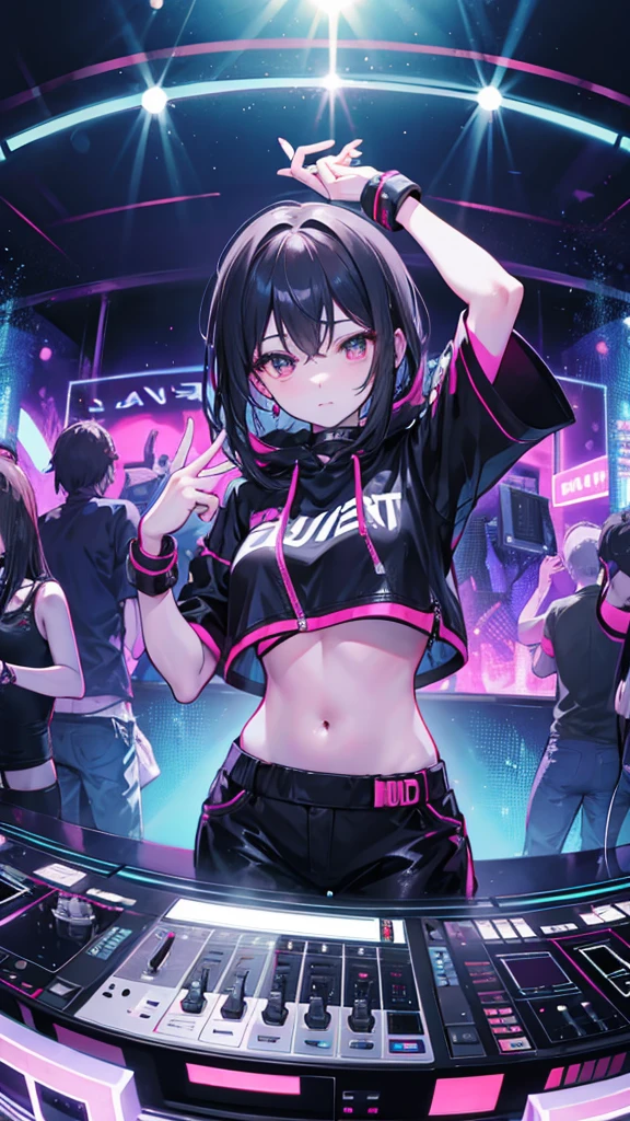 DJ, nightclub, female DJ's figure