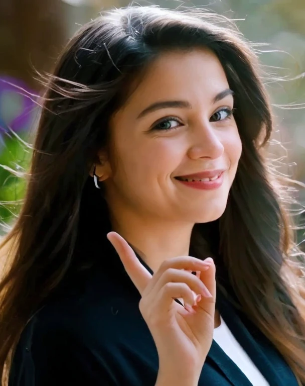 Change the background 8k and make happy smile