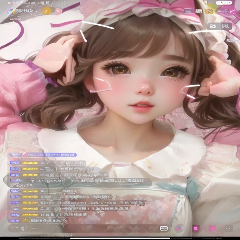 Close-up of girl wearing pink bow on head, Ruan cute vtuber, Belle Delphine, Kawaii realistic portrait, Cute kawaii girl, Popular on cgstation, Popular on cgstation内容, Porcelain doll face, Fairy Tale Core, Kawaii Hairstyle, Ulzan, Anime girls in real life, Kawaii Hairstyle, Popular Korean makeup