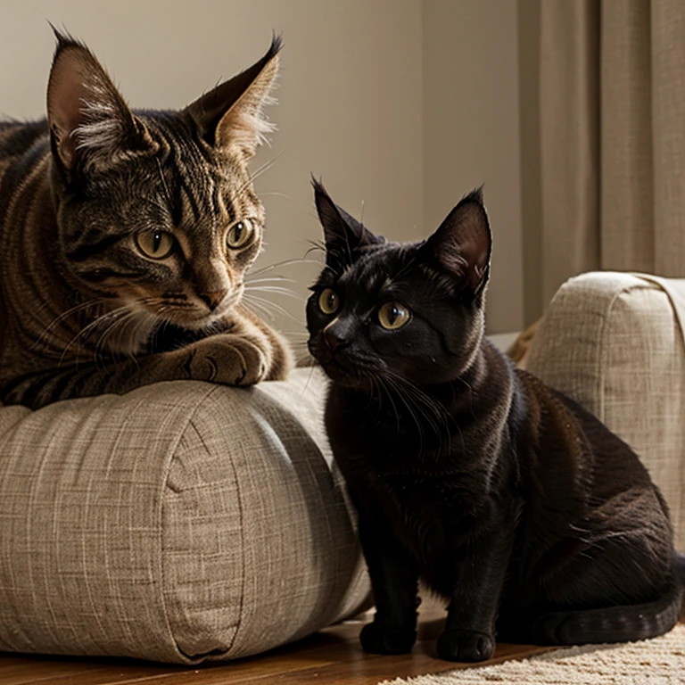 Cats that "eavesdrop" on conversations between human family members