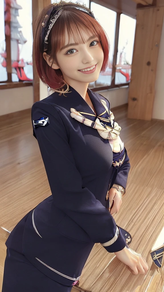 (best quality,4K,8k,High resolution,masterpiece:1.5),Very detailed,(Realistic,photoRealistic,photo-Realistic:1.37) Portraiture,(A Young Japanese Girl With Incredibly slim body:2.0),(slender arms and legs:1.5),(Images of her alone:2.0),(Cute Breasts:1.8),(Close-up of her eyes:2.0),(Impressive Features,Super cute and a big idol-like smile:2.0),(Ultra beautiful even left and right eyes with a clear expression:2.0),Beautifully shaped eyebrows,Captivating gaze, natural pink lips,Perfect white skin,Subtle shading,Realistic rendering,(She is wearing a (navy:1.5) business suit:1.75),(Super Short Red Hair:1.5),The golden sunlight gently illuminates the landscape.Elegant and graceful posture,Create a quiet and serene atmosphere,She is in the conference room.(She is masturbating and has an erotic smile on her face, in a state of ecstasy and orgasm:1.0)