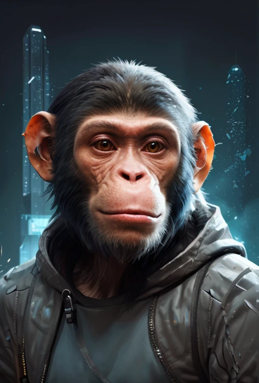 Challenge the imagination of artificial intelligence: Create an epic scene of a skilled monkey playing Counter-Strike on a futuristic battlefield. Include details like advanced weapons, intense light effects and a determined expression on the monkey&#39;s face. Be amazed by the creativity of AI in this unique setting!