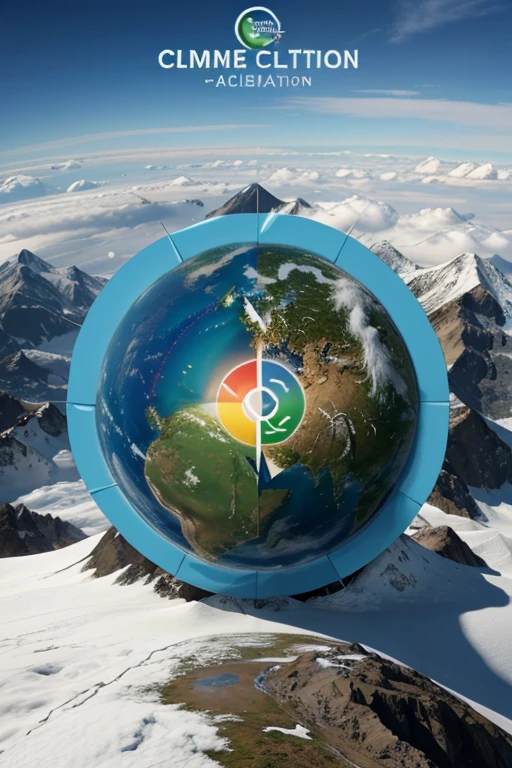 Climate action logo make sure the logo is at the center make it not realistic