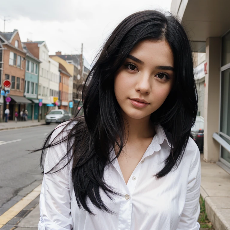 Girl with black hair