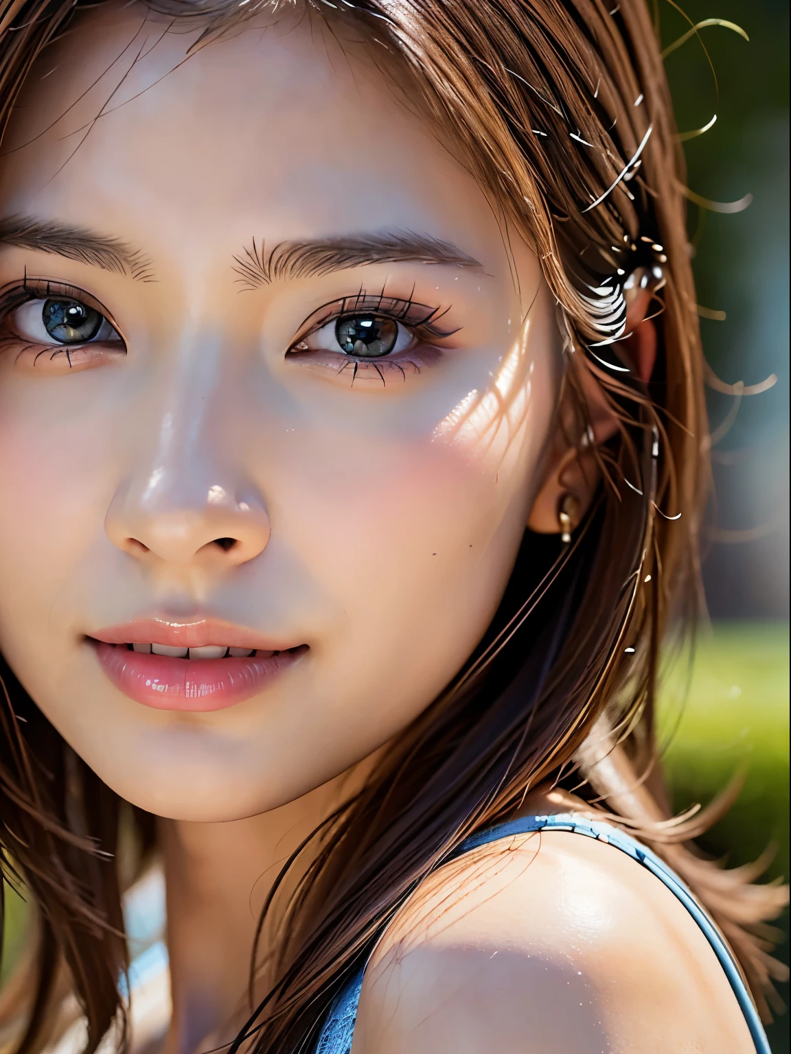 ((highest quality)),(超A high resolution),(Very detailed),(Detailed Description),((The best CG)),(masterpiece),Very detailedなアート、(highest quality、8k、32k、masterpiece)、(Realistic)、(Realistic:1.2)、(High resolution)、Very detailed, (Close-up face:1.6), Very beautiful face and eyes, Big eyes, 1 female、Tight waist、Delicate body、(highest quality、Attention to detail、Rich skin detail)、(highest quality、8k、Oil paint:1.2)、Very detailed、(Realistic、Realistic:1.37)、Bright colors、(Casual Fashion:1.3)