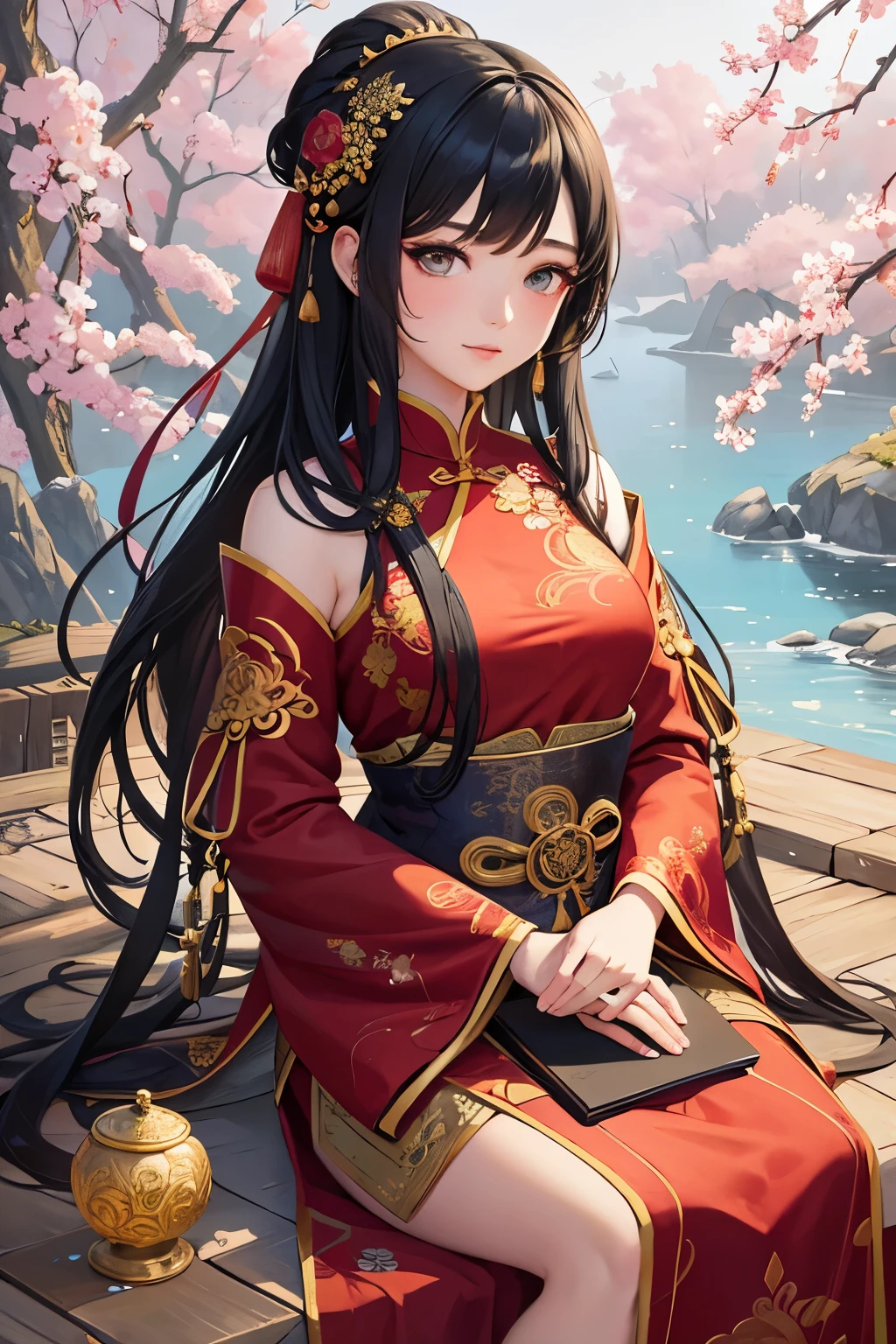 Chinese Style Girl Illustration Avatar HD --s2:

A captivating Chinese girl avatar, meticulously illustrated in high definition, radiating elegance and charm. Splendid traditional Chinese motifs accentuate her graceful appearance, intricate details adorning her outfit and accessories. Vibrant colors imbue the scene with rich cultural authenticity. The girl gazes out serenely, her expressive eyes sparkling with intelligence and allure. The background is filled with delicately painted scenery evoking tranquil landscapes and ancient architecture. A refined fusion of artistry and technology, this illustration is a captivating testament to Chinese aesthetics.