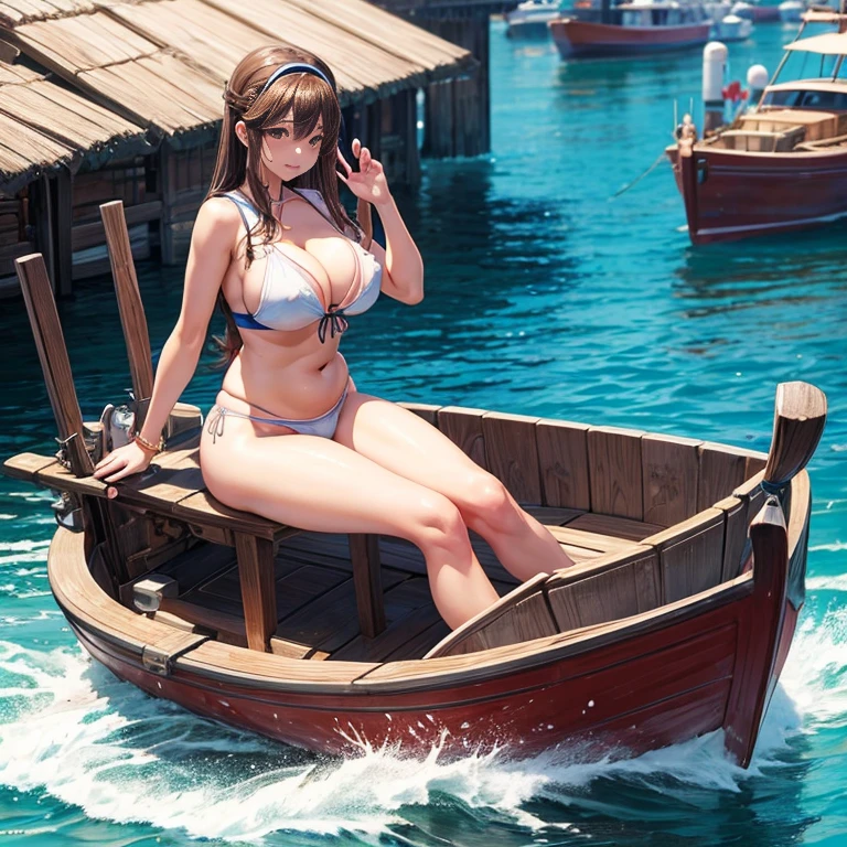 boat、Boat racing、beautiful girl、Small boat、Boat racingの選手、Camel Toe、Giant tit、Nipple Puffs、Cleavage、Plump、Super big breasts、Super big butt、engine