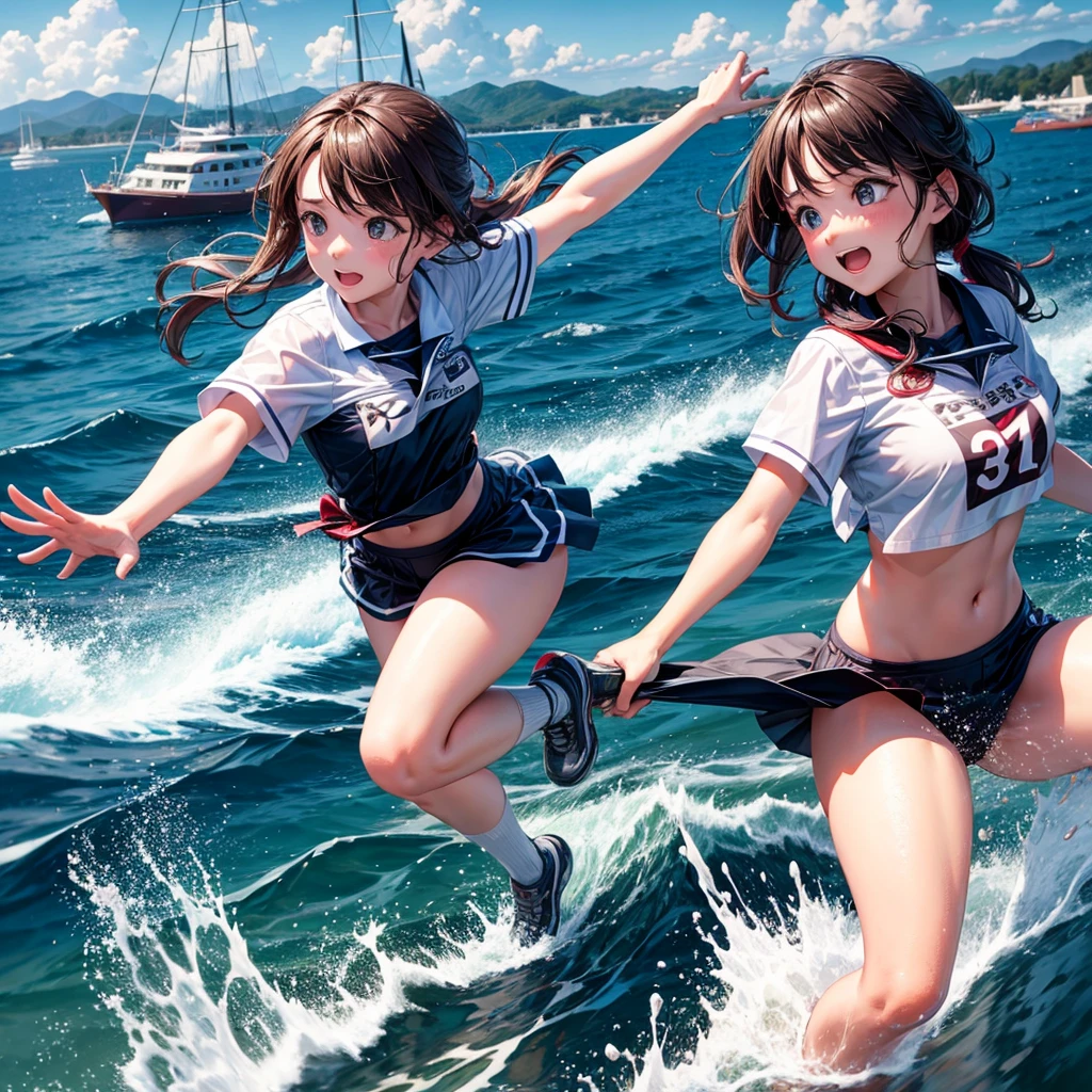 Boat racing、girl