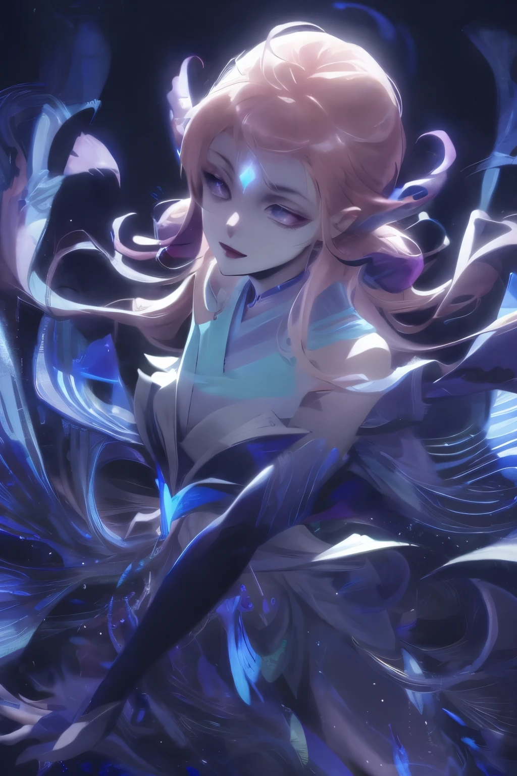 (best quality), Dark Fantasy, Great Sword, Magical girl, Gothic, Double tail, Practical, Super detailed, HD, Japanese cartoons,