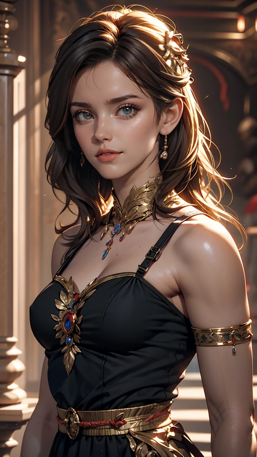 Ultra-detailed beautiful girl, smile、With a ferocious lioness, Cinematic, Cinematic Light, Realistic, 3D Rendering, Very detailed Face, Very detailed, Realistic Appearance, real, Realistic Girl, Very detailed Hair
