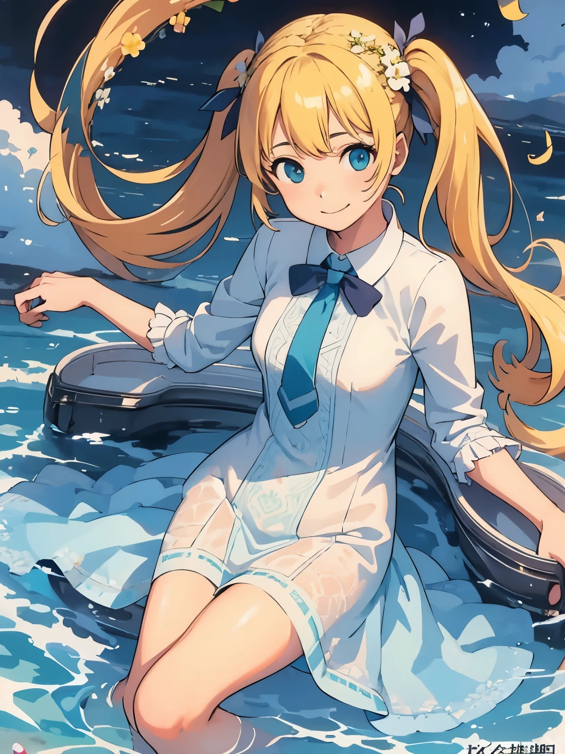 Fixes、water、water面、destruction、through、background、correct