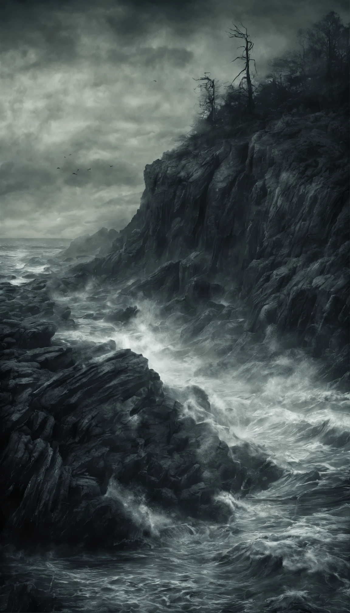Ocean、Rocky coast、