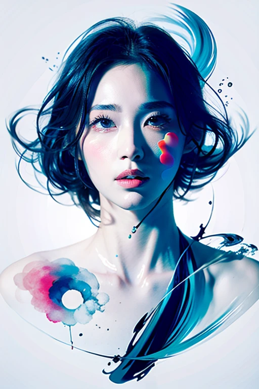 (shape:1.2),masterpiece, highest quality, fluid art, One girl,