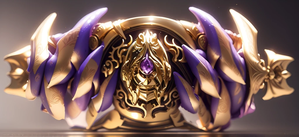 The color changes to gold and purple,Some gold and purple(Ensure its layering and armor texture,Gold as the main color)