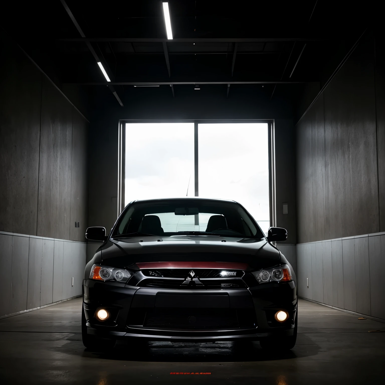 Mitsubishi evolution 6 dark background