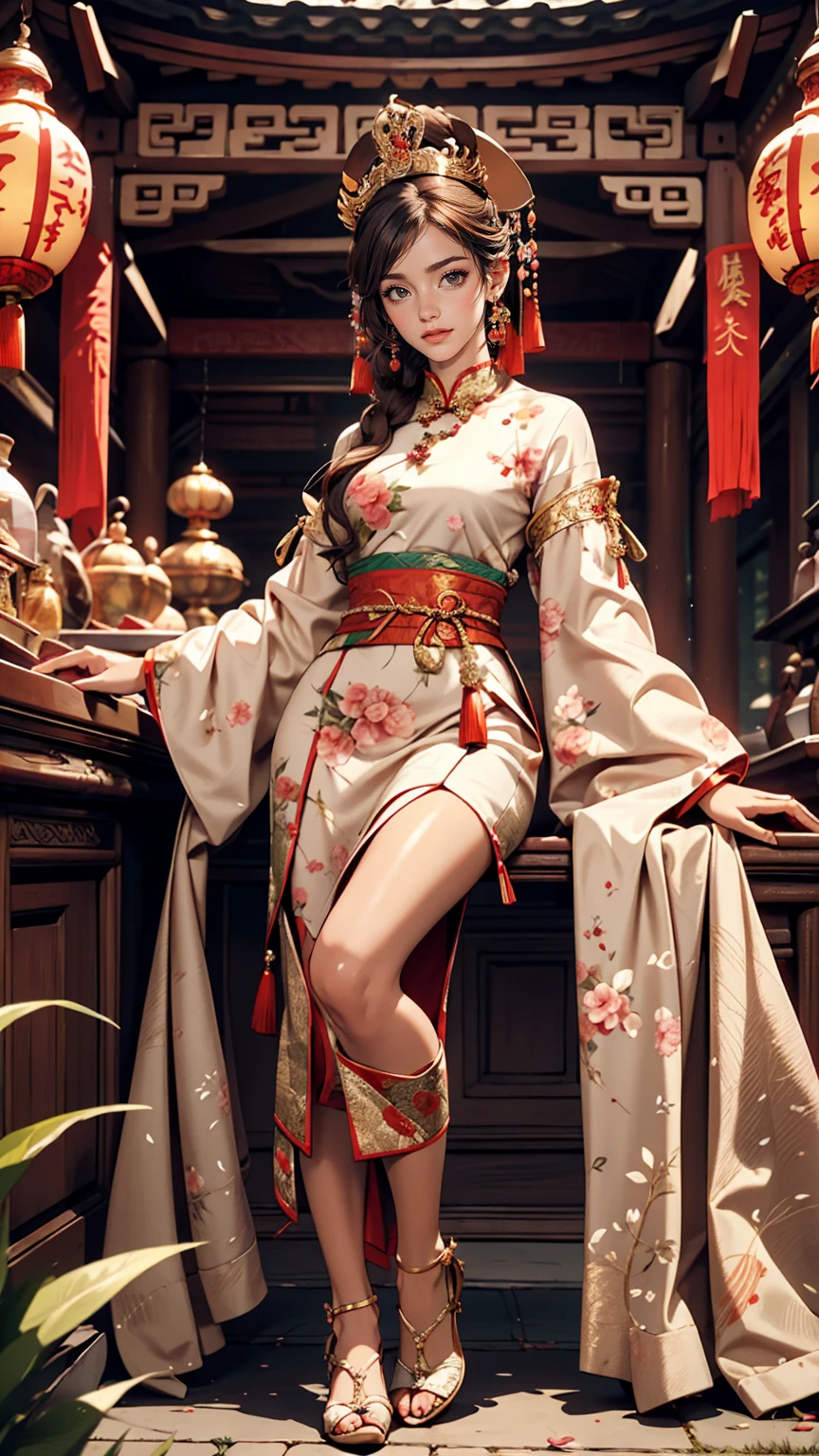 Beautiful dancers of ancient China,Delicate lines,Gorgeous costumes of ancient China,Delicate and vivid,Embarrassed face,Willow leaf eyebrows,Character Description,Curly Hair,Gold Leaf,Flowing Clouds,watercolor,Crane surroundings,Ink Painting,Kind eyes,Scrupulous, Color Scheme,Exquisite clothing patterns,by グー, Kaiji,Zhang Shuang,Professional Color Grading,Realistic style,Soft Shadows,Crisp and sharp focus,Film Photography,panoramic,32K --v 6