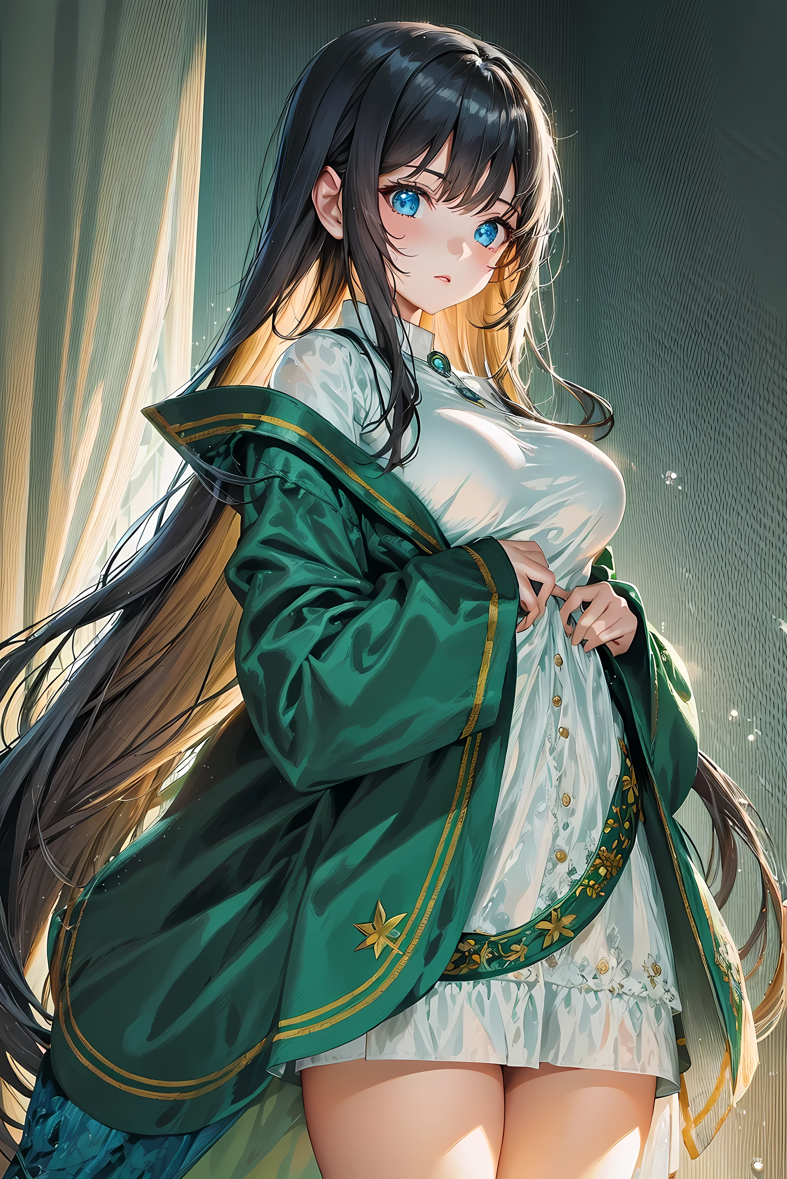 Glowing Skin、beautiful girl、cute、Large Breasts 、Clothes
