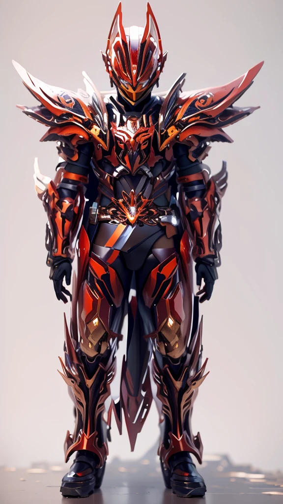 The color changes to red and amber，Some red and amber（Ensure its layering and armor texture，Red as the main color）