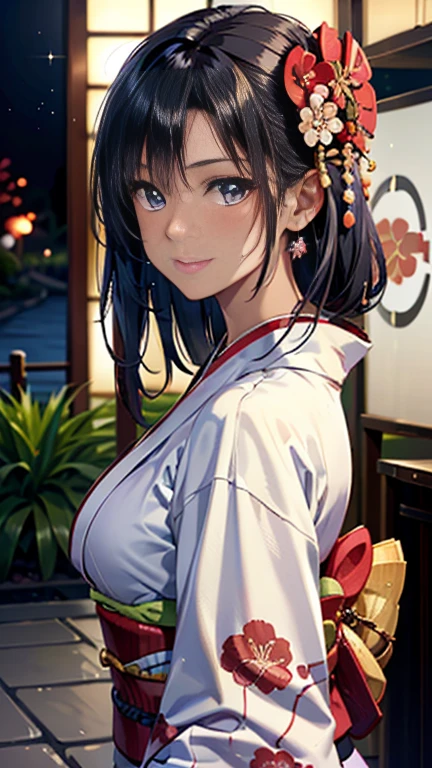 (((UHD)), ((highest quality)), ((masterpiece)), (Very detailed), (High resolution), (Beautiful detailed sparkle), (High detail), (Anatomically correct)), ((Realistic)), 8k, 1080P, Photorealistic:1.37, CG illustration, Anime 2D Rendering,
(((One Woman))),
(Symmetrical facial features:1.4, Perfect Face), Beautiful clavicle, (Beautiful fingers), (((Beautiful breasts, Slightly smaller chest))),
Beautiful body, Beautiful thighs, Beautiful feet, Perfect round butt, (((Detailed skin, Textured skin, Beautiful white skin:1.4))),
(((Baby Face, cute, 20-year-old))),
(Droopy eyes, Expression of fine eyes, Beautiful and delicate eyes, Sparkling eyes, Eye Reflexes, Dark Eyes),
(Beautiful Nose,Thin Nose),
(Smaller mouth, Glossy Lips, Beautiful Lips, thick lips),
(Beautiful Hair, Shiny Hair, Shiny Hair), Hair fluttering, (((Blue Hair, Forehead, Bobbed hair, Very long side bangs))),
(Light blue yukata:1.4、Floral Yukata:1.4)、Earrings、
BREAK
(Captivating smile),
(Character Focus, Cowboy Shot),
BREAK
((evening、The setting sun shines、Summer resort)),
