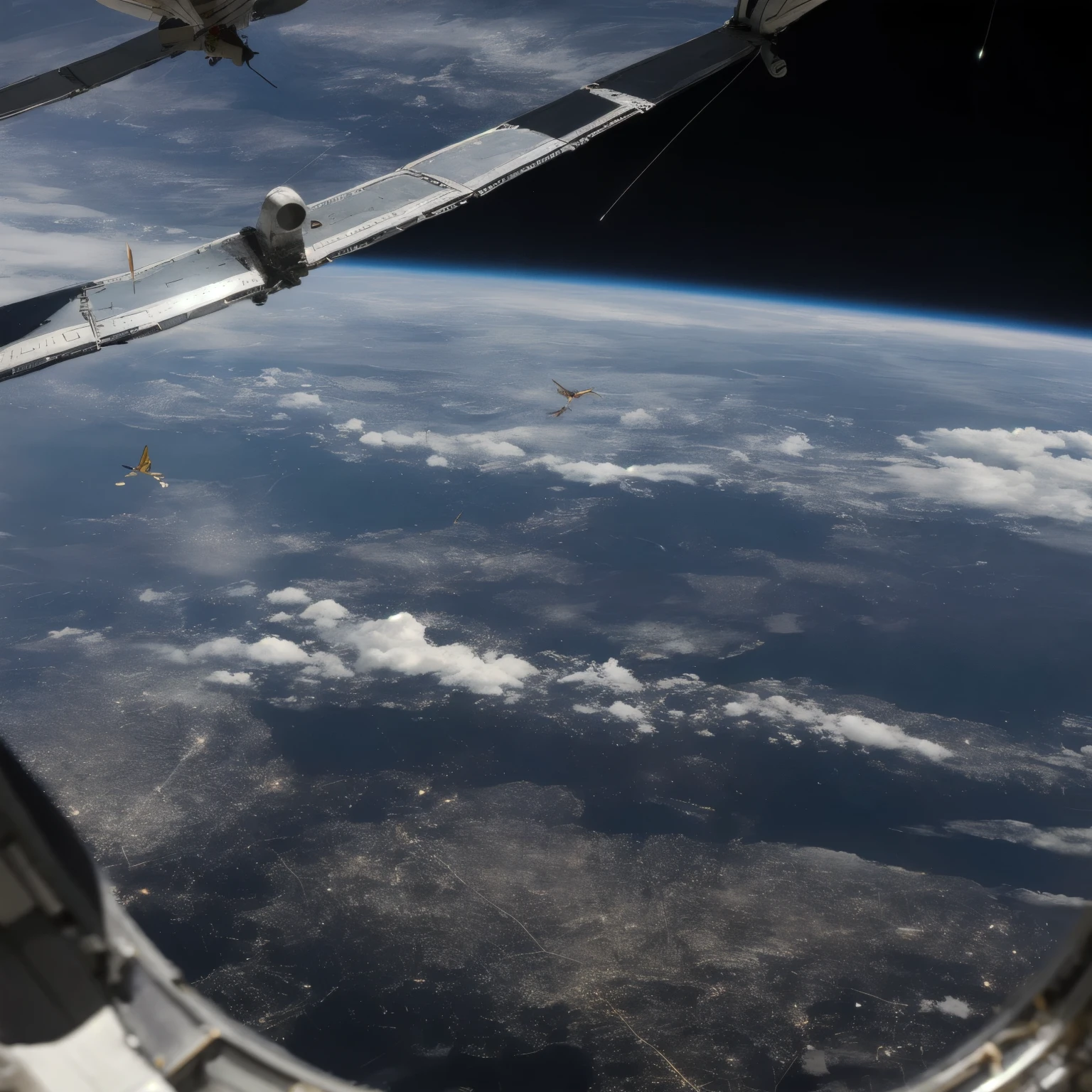3d city flies in space high quality