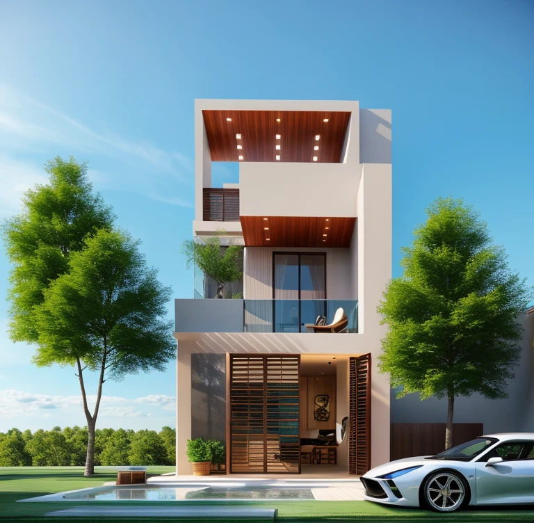 (Stunning residence) architecture, modern design, breathtaking view, luxurious interiors, seamless integration with nature, floor-to-ceiling windows, open concept living spaces, minimalist aesthetics, natural lighting, sleek finishes, expansive outdoor areas, infinity road, panoramic sidewalk.
