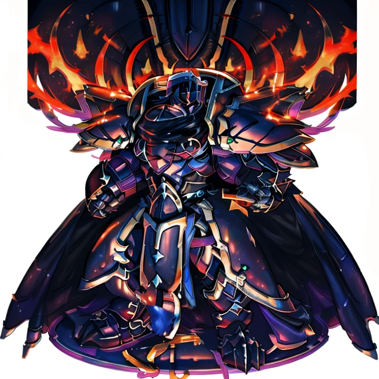 (masterpiece, best quality, detailed:1.2) (Pokémon) LUCARIO, detailed full body, a knight's mechanical armor, glowing wide and heavy armor, wears full body armor. massive muscles, huge pecs, chiseled abs, huge pectorals, exaggeratedly huge muscles. wearing a cloak. unusually developed muscular body big muscle, pecs, triceps, traps, waist narrow, unusually developed muscular body, Dark knight, BlackKnight_fe, The claws are sharp, Sharp teeth, He wears a black cloak on his back. sitting on the throne,