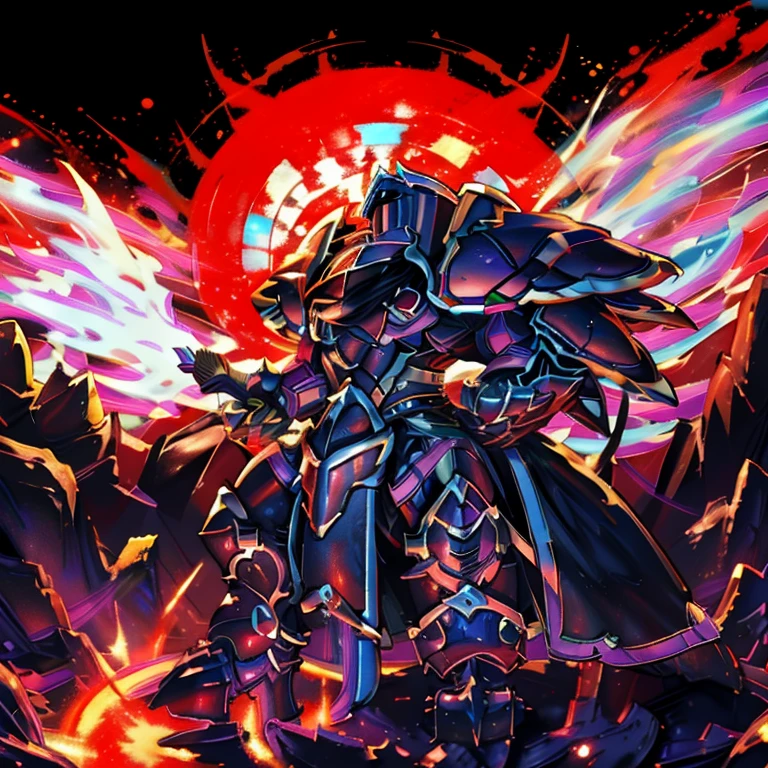 (masterpiece, best quality, detailed:1.2) (Pokémon) LUCARIO, detailed full body, a knight's mechanical armor, glowing wide and heavy armor, wears full body armor. massive muscles, huge pecs, chiseled abs, huge pectorals, exaggeratedly huge muscles. wearing a cloak. unusually developed muscular body big muscle, pecs, triceps, traps, waist narrow, unusually developed muscular body, Dark knight, BlackKnight_fe, The claws are sharp, Sharp teeth, He wears a black cloak on his back. sitting on the throne,