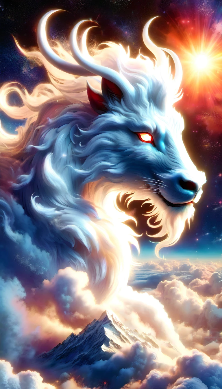 Pure white clouds、A mythical beast made of clouds, the Kirin