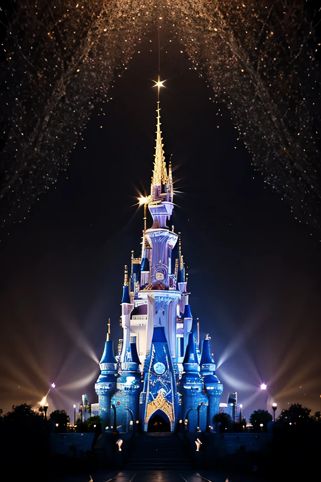 Fairytale bright background in Disney style