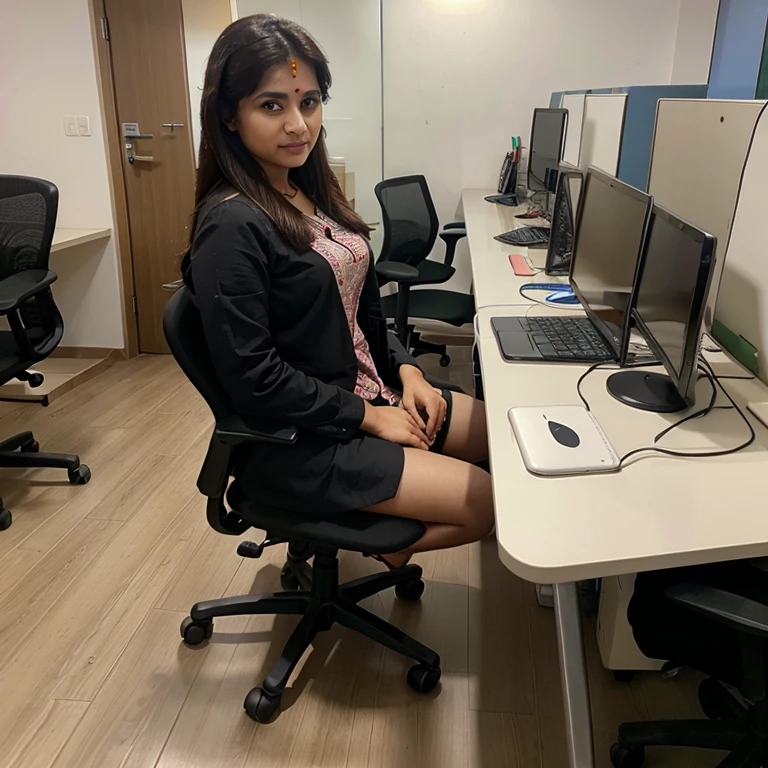Ek office ke andar mein laptop chair ke sath mein ek aadami baitha hona chahie