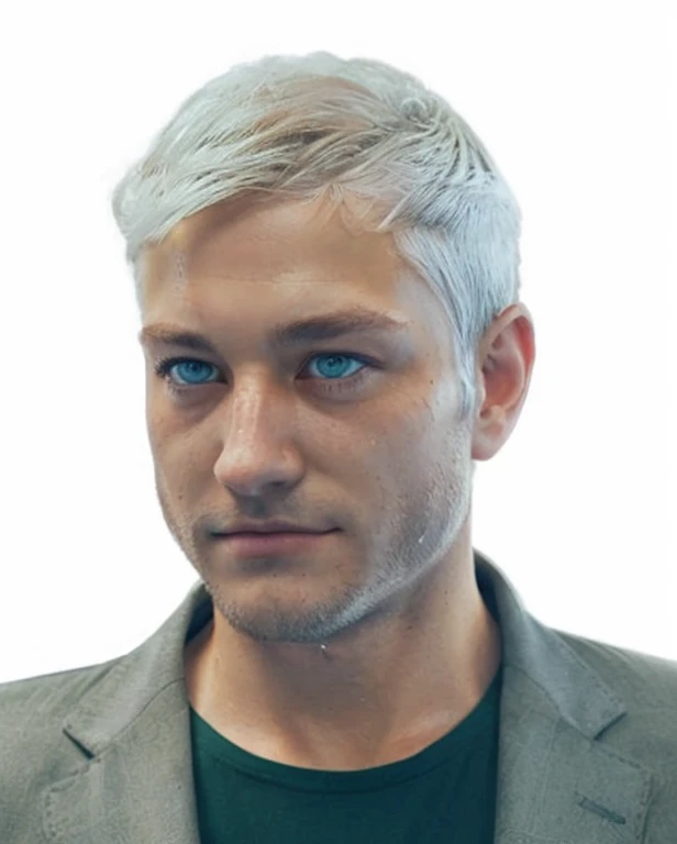 clear smooth skin, clear eyes and remove the bags under eyes, green eyes, more masculine, brown hair with 1 meshes