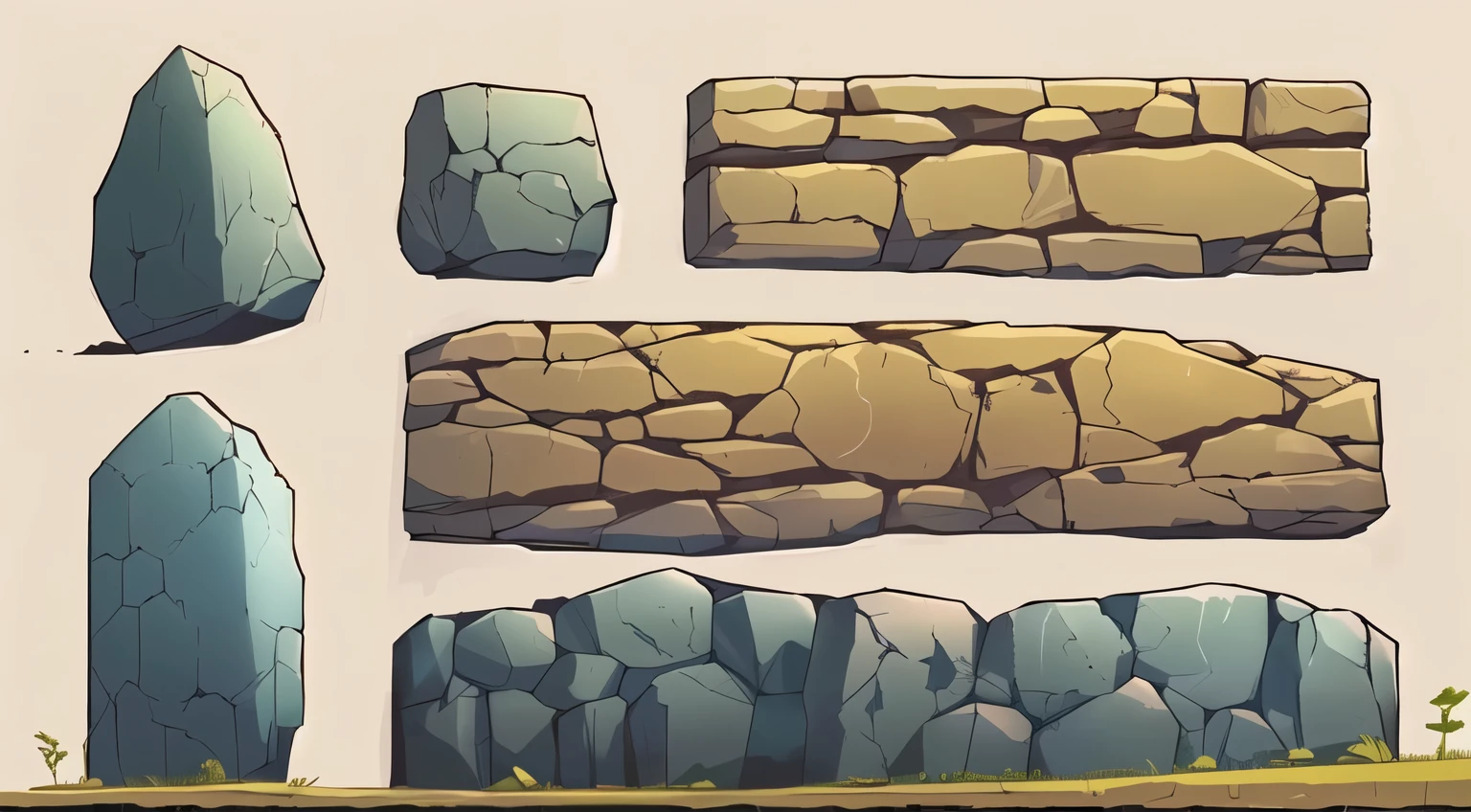 a close up of a stone parede and various pedras, Textura 2D, Textura 2D, arte detalhada do jogo, texturas estilizadas, arte do jogo 2d, arte do jogo 2D, arte de fundo, 2d ativo do jogo, ativo do jogo, blocos irregulares de pedra, rock paredes, video ativo do jogos, 2 d ativo do jogos, pedras), parede ], videoativo do jogo, ativo do jogos