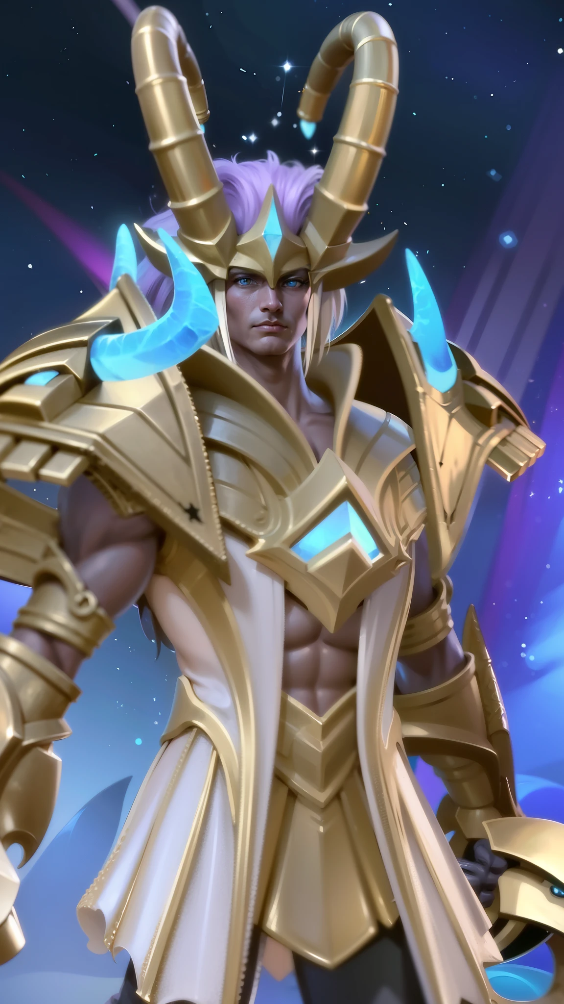 a guy with a sword and a helmet, Masterpiece, ultra HD, detailed all picture, a close up of a devil, dyrroth from mobile legend, evil, extremely detailed artgerm, mobile legends character, inspired by Dyrroth, Six pack chest and abs, black jewel above the chest, light yellow eyes, angry.