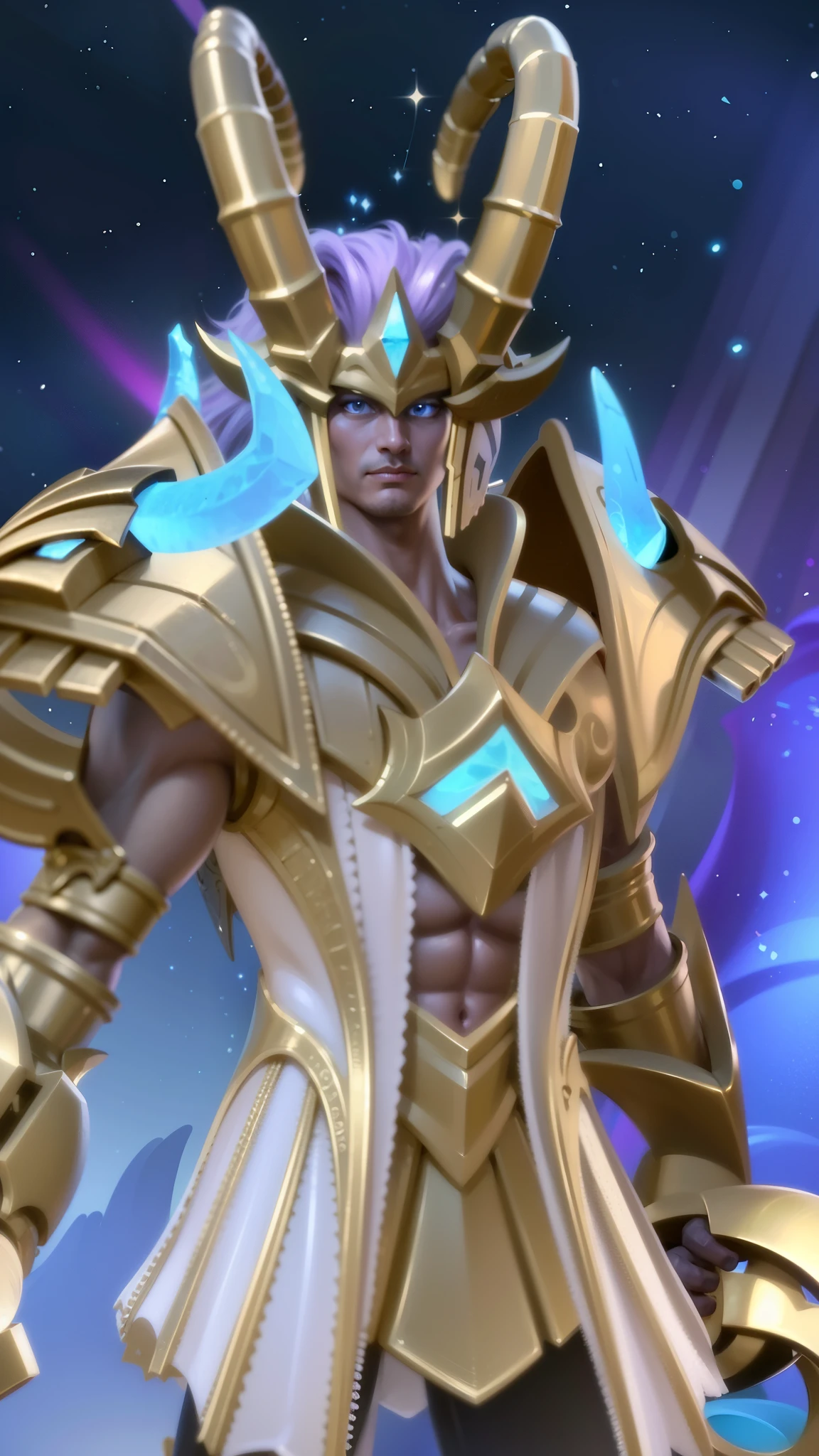 a guy with a sword and a helmet, Masterpiece, ultra HD, detailed all picture, a close up of a devil, dyrroth from mobile legend, evil, extremely detailed artgerm, mobile legends character, inspired by Dyrroth, Six pack chest and abs, black jewel above the chest, light yellow eyes, angry.