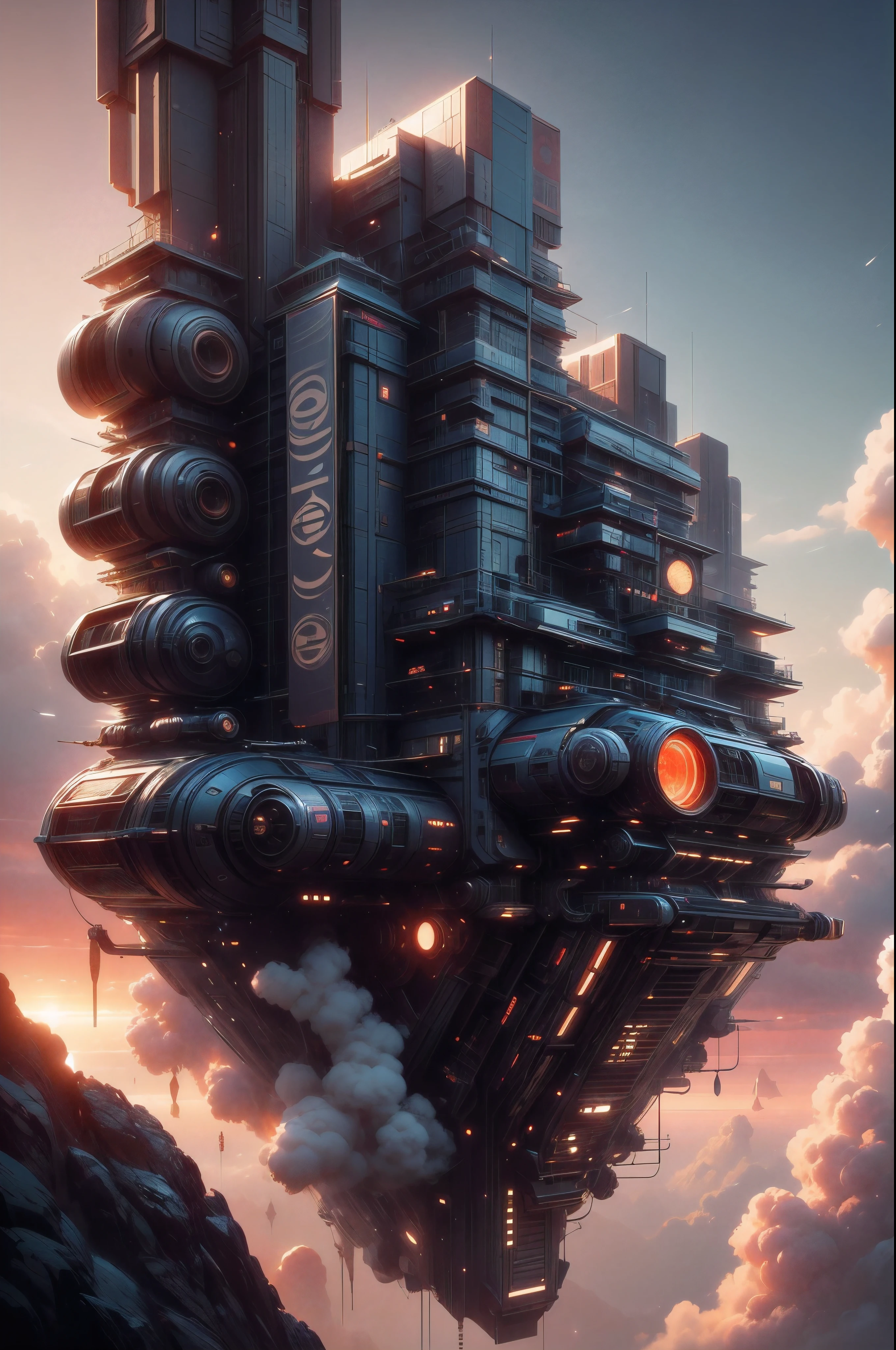 horizon, (long shot :1.2), Best quality, 4k, high-end, ultra fine: 1.2), realistic,a futuristic sports car in , Leather boots, rich details,, (vision :1.2), Wide-angle lens, bastien grivet, futuristic. game cg, sylvain sarrailh art style, digital conceptl art, sports car, cinematic neon matte painting, The distant sky blue sky