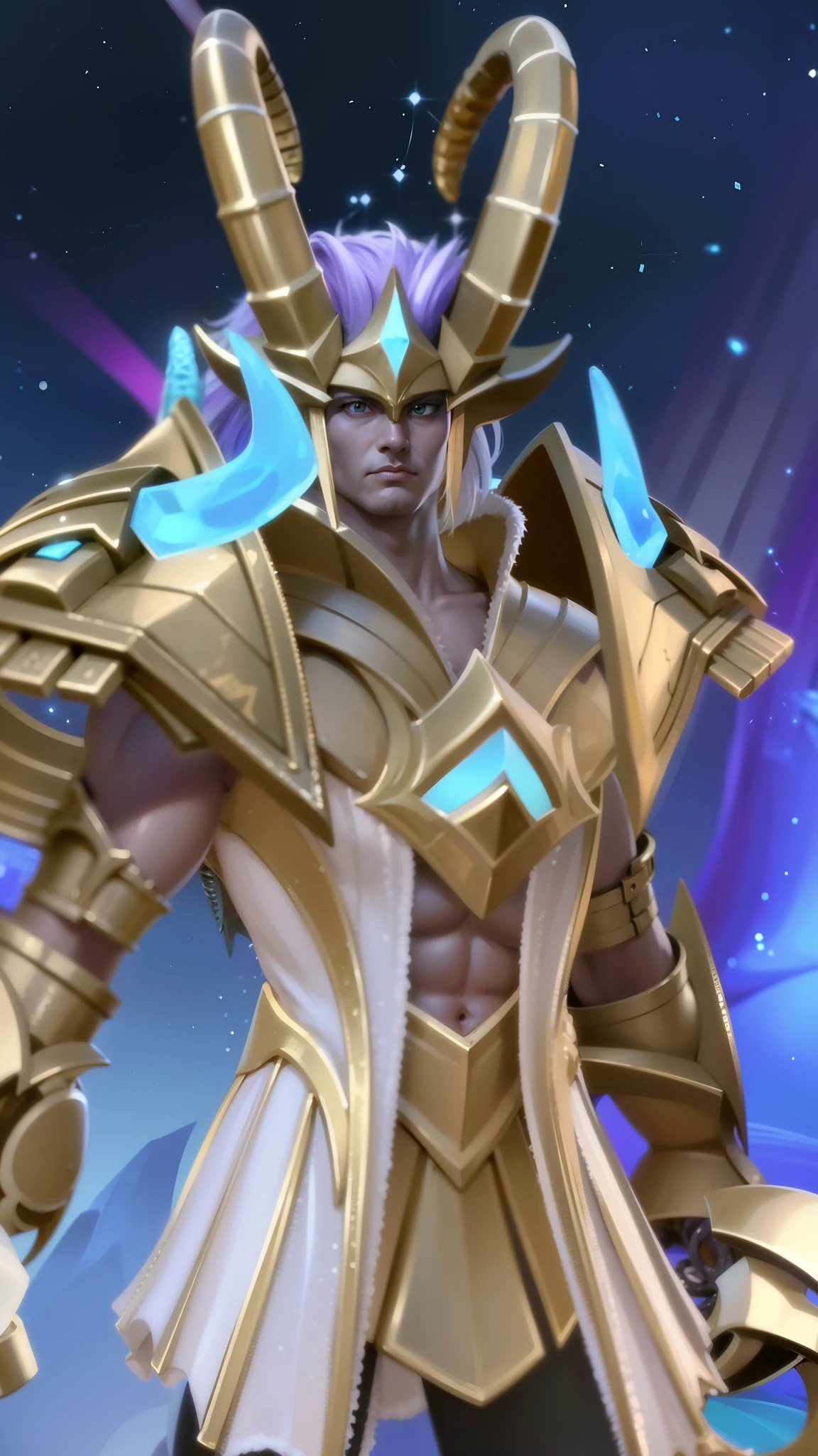 a guy with a sword and a helmet, Masterpiece, ultra HD, detailed all picture, a close up of a devil, dyrroth from mobile legend, evil, extremely detailed artgerm, mobile legends character, inspired by Dyrroth, Six pack chest and abs, black jewel above the chest, light yellow eyes, angry.