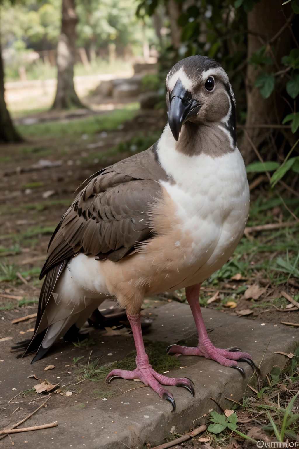 crie a imagem de uma femea de peru que conversa demais e as demais aves com os ouvido tampados