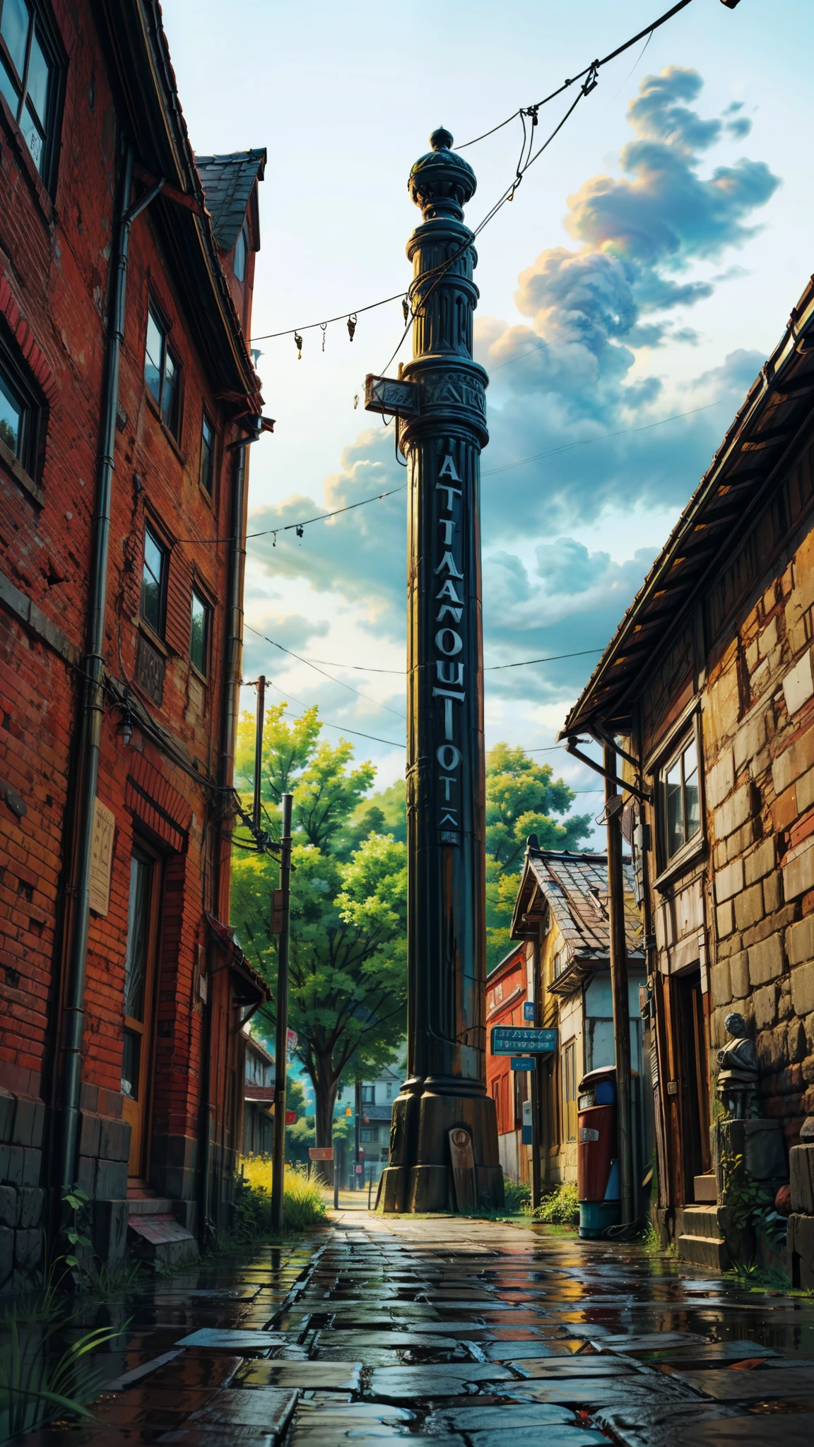mais alta qualidade,A obra-prima perfeita,Arte perfeita,Obras Oficiais,8k, The electric pillar in our town holds countless memories of the people who have passed through here. It's witnessed the storms, the summers, and the winters, storing them all like a silent guardian. From the joy of newborns to the sorrow of those who are no longer with us, the pillar carries the stories of our community. Every crack and mark tells a tale, reminding us of the passage of time and the resilience of our town. It stands as a symbol of our shared history, connecting us all through the memories it holds.