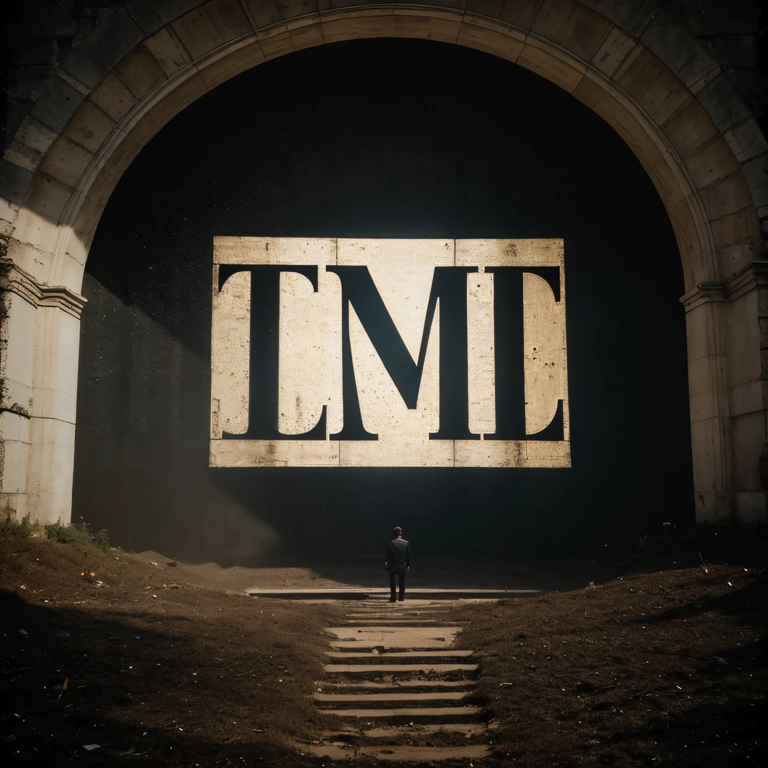 Logo para Virgilio Salgado en letra time New roman, en acero, en gama de grises, plateadl