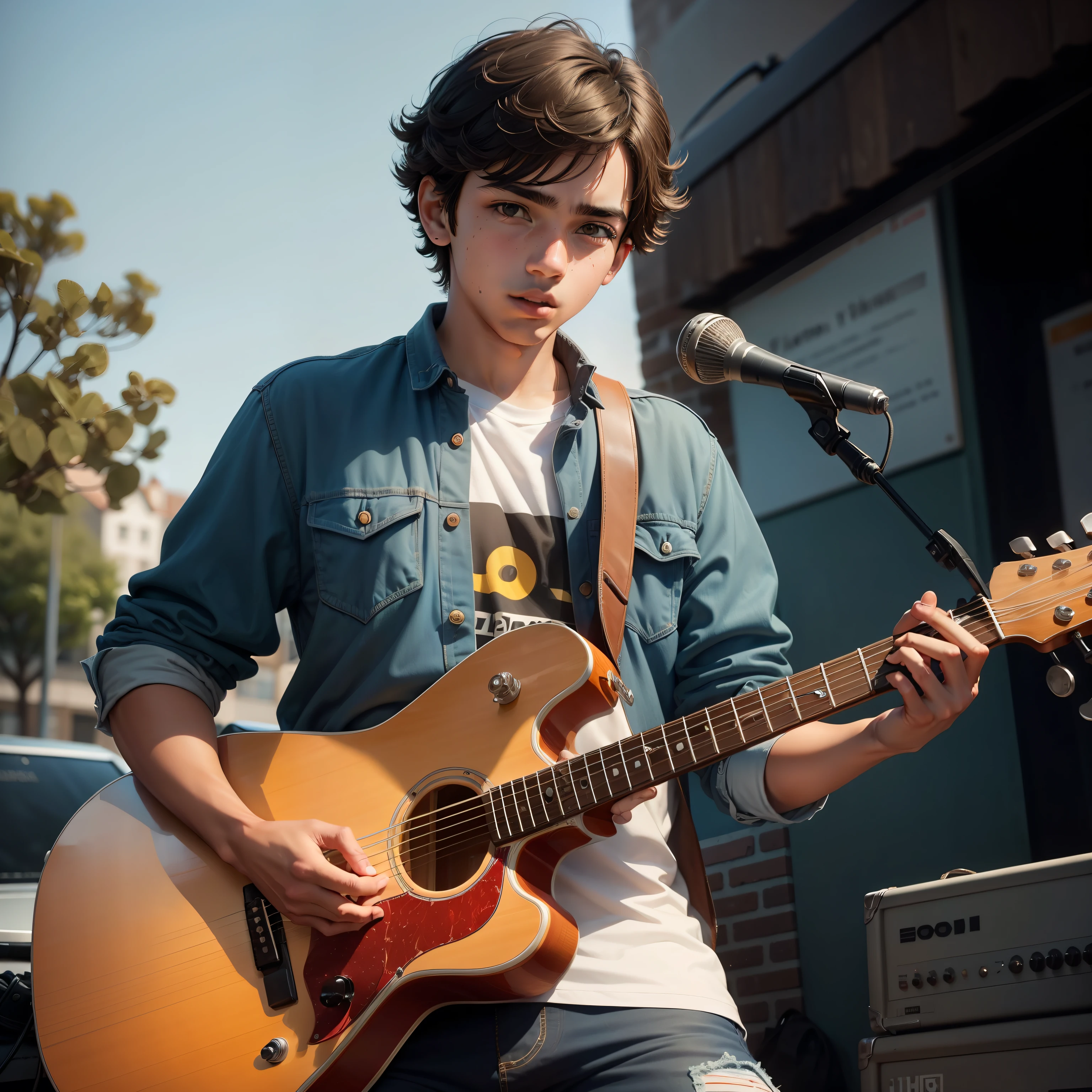 Pedro: a 15-year-old who is passionate about music and plays guitar