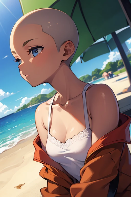 Makima with shaved head