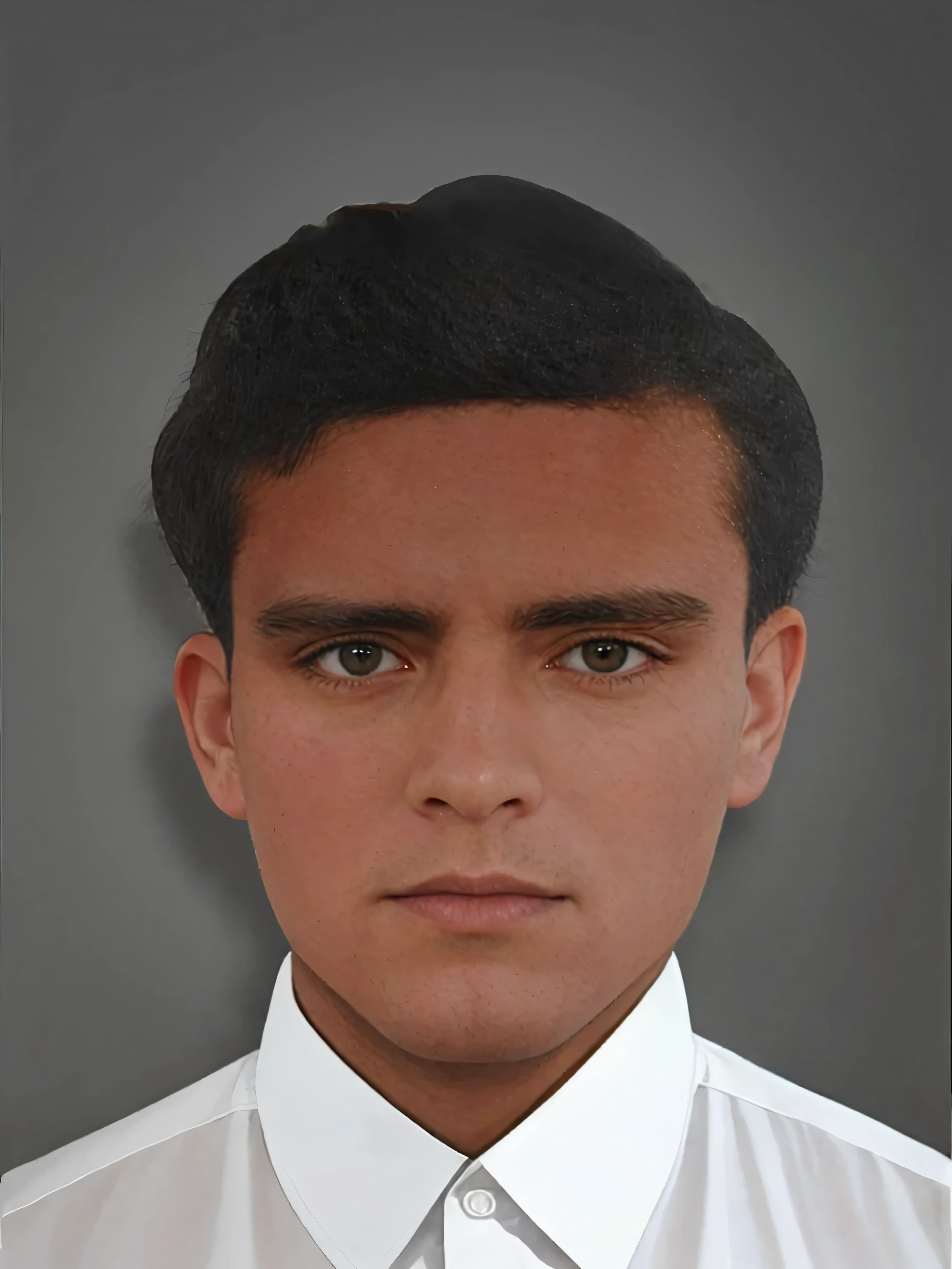 Make this photo look detailed and realistic, arafed image of a man wearing a white shirt, 6 0 years old man, realistically rendered face, realistic restored face, photo-realistic face, face very realistic, generate realistic face, photorealistic face, digitally painted, realistic studio portrait, very realistic face, realistic portrait photo, digital art but photo, handsome stunning realistic, highly detailed vfx portrait of, face realistic