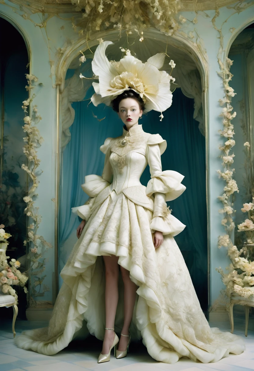Idol on Stage, by Tim Walker, best quality, masterpiece, very aesthetic, perfect composition, intricate details, ultra-detailed