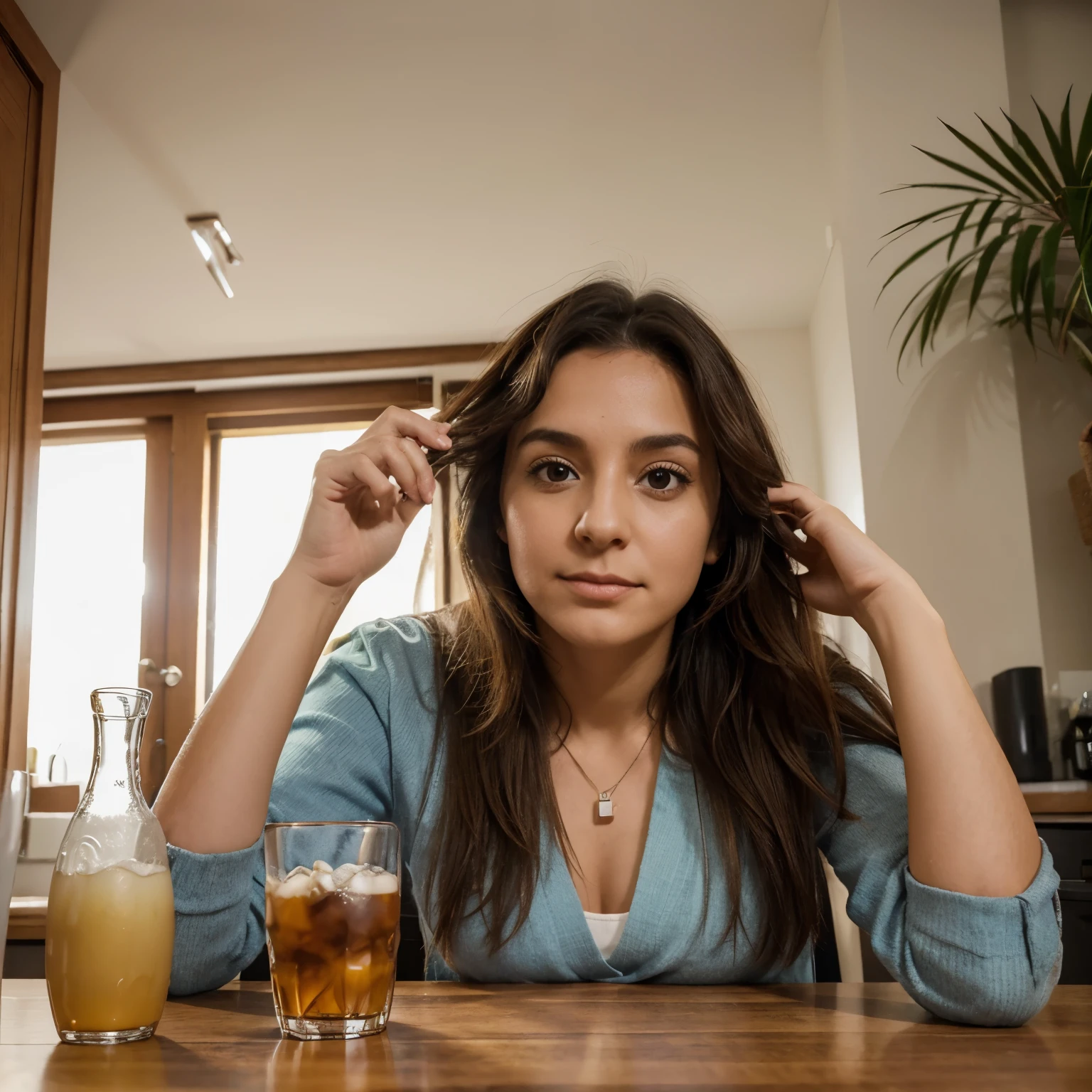 Crea una imagen que refleje una vida saludable y diferente, alejada de todo lo malo como el alcohol y drogas donde se pueda apreciar una persona fuerte y con objetivos